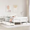 Image de vidaXL Cadre de lit sans matelas blanc 140x190 cm bois de pin massif