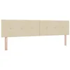 Image de vidaXL Tête de lit LED avec bandes LED Crème 200 cm tissu, Innovation de chambre, tête de lit moderne, déco polyvalente, éclairage d'ambiance, havre de repos, élégance artisanale
