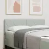 Image de vidaXL Tête de lit LED Gris clair 144 cm Velours