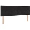 Image de vidaXL Tête de lit LED Noir 144 cm Velours, Coussin de tête ajustable, design moderne, déco pratique, confort au lit, éclairage d'ambiance, rembourrage en mousse