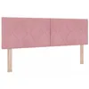 Image de vidaXL Tête de lit LED Rose 160 cm Velours