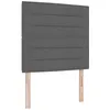 Image de vidaXL Tête de lit LED avec bandes LED Gris foncé 80 cm tissu