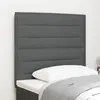 Image de vidaXL Tête de lit LED avec bandes LED Gris foncé 80 cm tissu