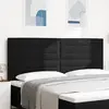 Image de vidaXL Tête de lit LED avec bandes LED Noir 200 cm tissu