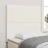 Image de vidaXL Tête de lit LED Crème 100 cm Tissu en velours côtelé