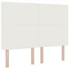 Image de vidaXL Tête de lit LED Crème 160 cm Tissu en velours côtelé