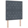 Image de vidaXL Tête de lit LED avec bandes LED Gris foncé 80 cm Velours, Tête de lit LED réglable, déco moderne pour chambre, cadre de lit matelassé, éclairage RGB personnalisable