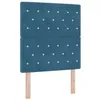 Image de vidaXL Tête de lit LED avec bandes LED Bleu foncé 80 cm Velours