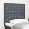 Image de vidaXL Tête de lit LED avec bandes LED Gris foncé 90 cm Velours