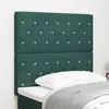 Image de vidaXL Tête de lit LED avec bandes LED Vert foncé 100 cm Velours