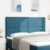Image de vidaXL Tête de lit LED avec bandes LED Bleu foncé 180 cm Velours