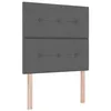 Image de vidaXL Tête de lit LED avec bandes LED Gris foncé 80 cm tissu