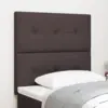 Image de vidaXL Tête de lit LED avec bandes LED Marron foncé 80 cm tissu