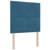 Image de vidaXL Tête de lit LED avec bandes LED Bleu 80 cm Velours