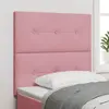 Image de vidaXL Tête de lit LED avec bandes LED Rose 80 cm Velours