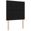 Image de vidaXL Tête de lit LED avec bandes LED Noir 90 cm tissu, Innovation de chambre, tête de lit moderne, déco polyvalente, éclairage d'ambiance, havre de repos, élégance artisanale