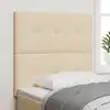Image de vidaXL Tête de lit LED avec bandes LED Crème 90 cm tissu