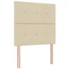 Image de vidaXL Tête de lit LED avec bandes LED Crème 100 cm tissu, Innovation de chambre, tête de lit moderne, déco polyvalente, éclairage d'ambiance, havre de repos, élégance artisanale