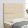 Image de vidaXL Tête de lit LED avec bandes LED Crème 100 cm tissu