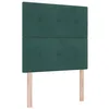 Image de vidaXL Tête de lit LED avec bandes LED Vert 100 cm Velours