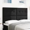 Image de vidaXL Tête de lit LED avec bandes LED Noir 144 cm tissu