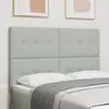 Image de vidaXL Tête de lit LED avec bandes LED Gris clair 144 cm Velours