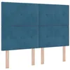 Image de vidaXL Tête de lit LED avec bandes LED Bleu 144 cm Velours