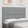 Image de vidaXL Tête de lit LED avec bandes LED Gris clair 160 cm tissu
