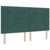 Image de vidaXL Tête de lit LED avec bandes LED Vert 180 cm Velours