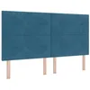 Image de vidaXL Tête de lit LED avec bandes LED Bleu 180 cm Velours