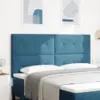 Image de vidaXL Tête de lit LED avec bandes LED Bleu 180 cm Velours