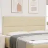 Image de vidaXL Tête de lit LED avec bandes LED Crème 200 cm tissu