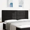 Image de vidaXL Tête de lit LED avec bandes LED Noir 200 cm Velours