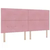 Image de vidaXL Tête de lit LED avec bandes LED Rose 200 cm Velours