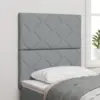 Image de vidaXL Tête de lit LED Gris clair 80 cm tissu