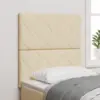 Image de vidaXL Tête de lit LED Crème tissu