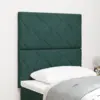 Image de vidaXL Tête de lit LED Vert foncé 80 cm Velours