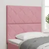 Image de vidaXL Tête de lit LED Rose 90 cm Velours