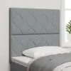 Image de vidaXL Tête de lit LED Gris clair 100 cm tissu
