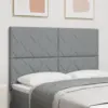 Image de vidaXL Tête de lit LED Gris clair tissu