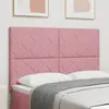 Image de vidaXL Tête de lit LED Rose 160 cm Velours