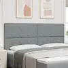 Image de vidaXL Tête de lit LED Gris clair 200 cm tissu