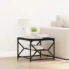 Image de vidaXL Table basse Chêne noir 51 x 50 x 40 cm