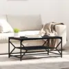 Image de vidaXL Table basse Chêne noir 90 x 50 x 40 cm