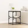 Image de vidaXL Table d'appoint Chêne fumé 41 x 40 x 60 cm