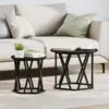 Image de vidaXL Table d'appoint 2 pc Chêne noir 50 x 50 x 40 cm