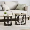 Image de vidaXL Table d'appoint 2 pcs Chêne Sonoma Bois d'ingénierie et acier