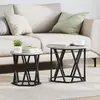 Image de vidaXL Table d'appoint 2 pc Gris Sonoma 50 x 50 x 40 cm
