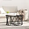 Image de vidaXL Table basse Chêne noir 80 x 80 x 42 cm