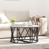 Image de vidaXL Table basse Gris Sonoma 80 x 80 x 42 cm